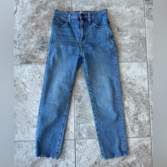 Madewell Classic Straight Leg Cropped Jean, Peralta Light Blue Wash, 24 - Picture 12 of 13